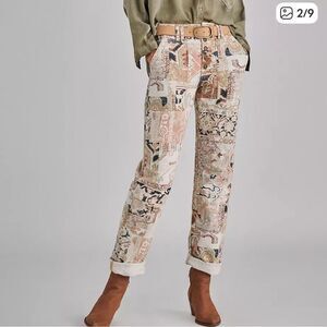 Anthropologie The Wanderer Utility Aztec Tapestry Pants Womens 28